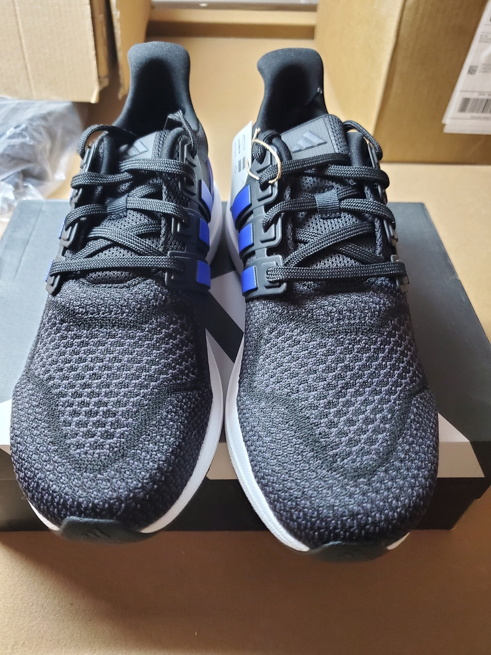 adidas Men's Black and Blue Athletic Running Shoes